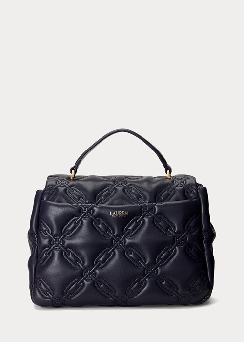 Refined Navy Women’s Ralph Lauren Quilted Leather Medium Farrah Satchel Bags Refined Navy Women’s Ralph Lauren Quilted Leather Medium Farrah Satchel Bags
