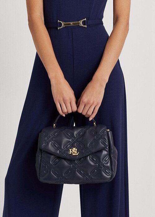 Refined Navy Women’s Ralph Lauren Quilted Leather Medium Farrah Satchel Bags Refined Navy Women’s Ralph Lauren Quilted Leather Medium Farrah Satchel Bags