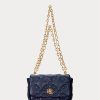 Refined Navy Women’s Ralph Lauren Quilted Nappa Leather Medium Shoulder Bags