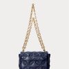 Refined Navy Women’s Ralph Lauren Quilted Nappa Leather Medium Shoulder Bags