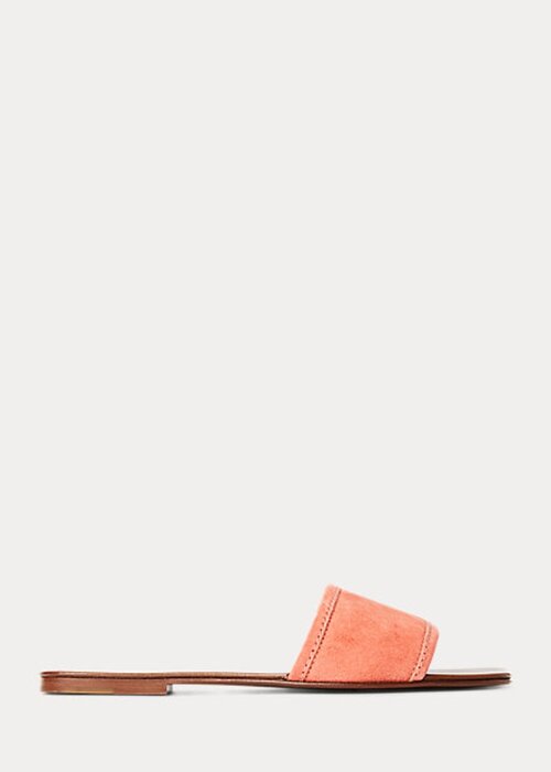 Rose Women’s Ralph Lauren Andela Calf-Suede Sandals Rose Women’s Ralph Lauren Andela Calf-Suede Sandals