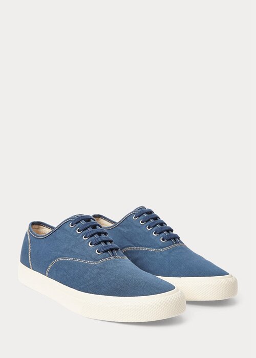 Royal Blue Men’s Ralph Lauren Canvas Sneakers Royal Blue Men’s Ralph Lauren Canvas Sneakers