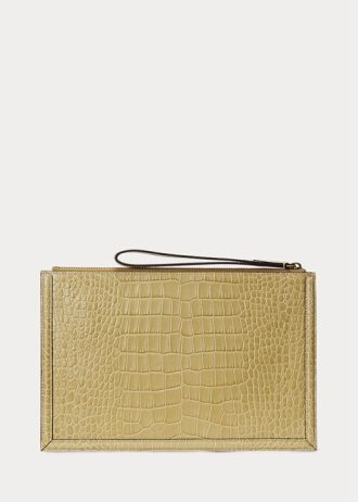 Sand Women’s Ralph Lauren Embossed Leather Envelope Handbag Sand Women’s Ralph Lauren Embossed Leather Envelope Handbag