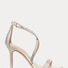Silver Women’s Ralph Lauren Gabriele Satin & Crystal Sandals