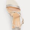 Silver Women’s Ralph Lauren Gabriele Satin & Crystal Sandals