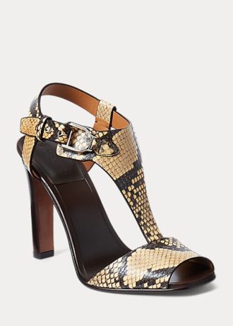 Snake Women’s Ralph Lauren Emilie Welington Ayers Snakeskin Sandals