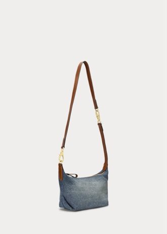 Sunset Indigo Wash/Lauren Women’s Ralph Lauren Washed Denim Small Kassie Shoulder Bags