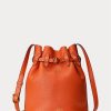 Sunset Orange Women’s Ralph Lauren Leather Medium Bellport Bucket Bags Sunset Orange Women’s Ralph Lauren Leather Medium Bellport Bucket Bags