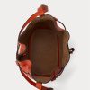 Sunset Orange Women’s Ralph Lauren Leather Medium Bellport Bucket Bags Sunset Orange Women’s Ralph Lauren Leather Medium Bellport Bucket Bags