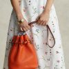 Sunset Orange Women’s Ralph Lauren Leather Medium Bellport Bucket Bags Sunset Orange Women’s Ralph Lauren Leather Medium Bellport Bucket Bags