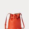 Sunset Orange Women’s Ralph Lauren Leather Small Bellport Bucket Bags Sunset Orange Women’s Ralph Lauren Leather Small Bellport Bucket Bags