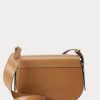 Tan Women’s Ralph Lauren Polo ID Calfskin Saddle Bags