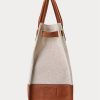 Vanilla/Lauren Tan Women’s Ralph Lauren Canvas Large Devyn Tote Bags Vanilla/Lauren Tan Women’s Ralph Lauren Canvas Large Devyn Tote Bags