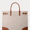 Vanilla/Lauren Tan Women’s Ralph Lauren Canvas Large Devyn Tote Bags Vanilla/Lauren Tan Women’s Ralph Lauren Canvas Large Devyn Tote Bags