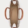 Vanilla/Lauren Tan Women’s Ralph Lauren Canvas Large Devyn Tote Bags Vanilla/Lauren Tan Women’s Ralph Lauren Canvas Large Devyn Tote Bags
