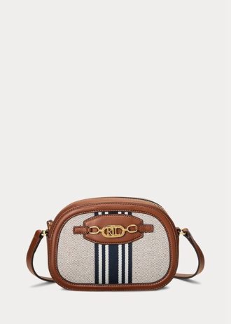 Vnl_lrn Tn/Lrn Tn/Vnl-frn Women’s Ralph Lauren Striped Medium Jordynn Crossbody Bags