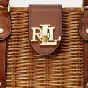 Walnut/Lauren Tan Women’s Ralph Lauren Rattan Medium Lilly Satchel Bags