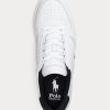 White / Black Men’s Ralph Lauren Court Leather Low-Top Sneakers White / Black Men’s Ralph Lauren Court Leather Low-Top Sneakers