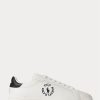 White / Black Men’s Ralph Lauren Heritage Court II Leather Sneakers