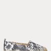 White / Black Women’s Ralph Lauren Cameryn III Floral Leather Espadrille