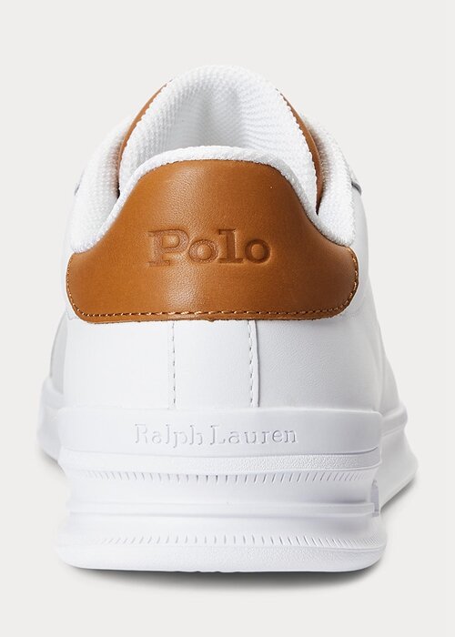 White / Brown Men’s Ralph Lauren Heritage Court II Leather Sneakers White / Brown Men’s Ralph Lauren Heritage Court II Leather Sneakers