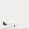 White / Camo Men’s Ralph Lauren Heritage Court II Sneakers