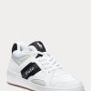 White / Grey Men’s Ralph Lauren Court Mid Pro Sneakers
