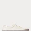 White / Grey Men’s Ralph Lauren Keaton Twill Sneakers