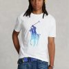 White Men’s Ralph Lauren Classic Fit Big Pony Jersey T Shirts