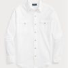White Men’s Ralph Lauren Classic Fit Oxford Western Shirts White Men’s Ralph Lauren Classic Fit Oxford Western Shirts