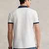 White Men’s Ralph Lauren Custom Slim Fit Big Pony Mesh Polo Shirts