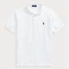 White Men’s Ralph Lauren Custom Slim Fit Birdseye Polo Shirts