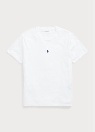White Men’s Ralph Lauren Custom Slim Fit Crewneck  T Shirts