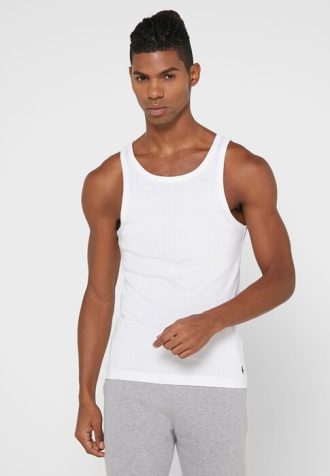 White Men’s Ralph Lauren Essential Crew Neck Vest