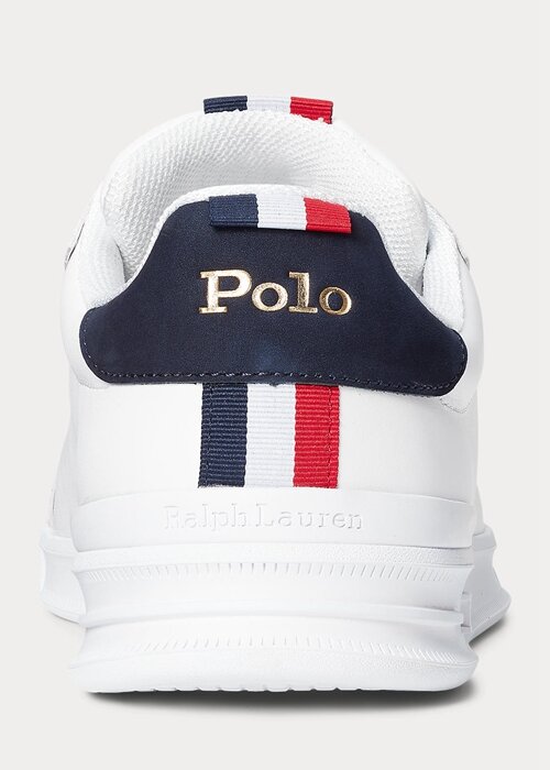 White Men’s Ralph Lauren Heritage Court II Leather Sneakers White Men’s Ralph Lauren Heritage Court II Leather Sneakers