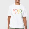 White Men’s Ralph Lauren Logo Crew Neck T Shirts