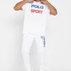 White Men’s Ralph Lauren Logo Sweatpants