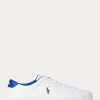 White Men’s Ralph Lauren Longwood Leather Sneakers White Men’s Ralph Lauren Longwood Leather Sneakers
