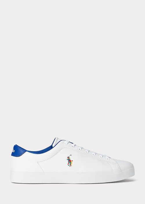 White Men’s Ralph Lauren Longwood Leather Sneakers White Men’s Ralph Lauren Longwood Leather Sneakers