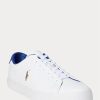 White Men’s Ralph Lauren Longwood Leather Sneakers White Men’s Ralph Lauren Longwood Leather Sneakers