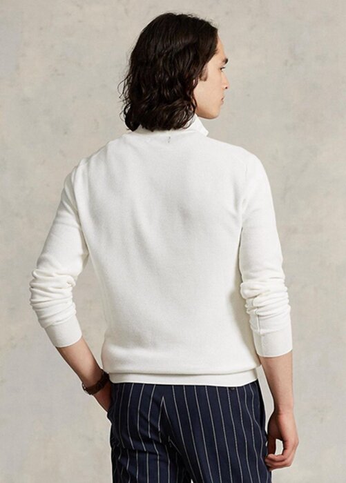 White Men’s Ralph Lauren Mesh-knit Cotton Quarter-zip Jumper Sweaters White Men’s Ralph Lauren Mesh-knit Cotton Quarter-zip Jumper Sweaters