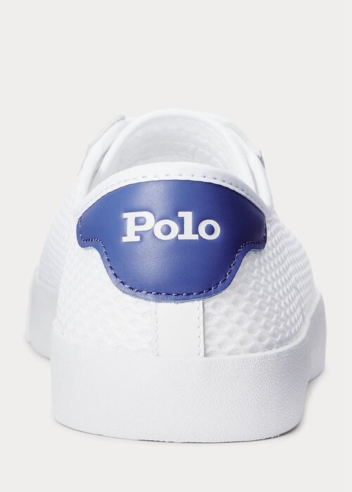 White Men’s Ralph Lauren Nelson Leather-Trim Mesh Sneakers White Men’s Ralph Lauren Nelson Leather-Trim Mesh Sneakers