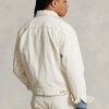 White Men’s Ralph Lauren Relaxed Fit Canvas Trucker Jackets