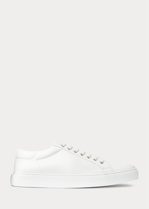 White Men’s Ralph Lauren Severn Calfskin Sneakers White Men’s Ralph Lauren Severn Calfskin Sneakers