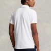 White Men’s Ralph Lauren Slim Fit Mesh  Polo Shirts