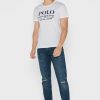 White Men’s Ralph Lauren Slogan Crew Neck T Shirts