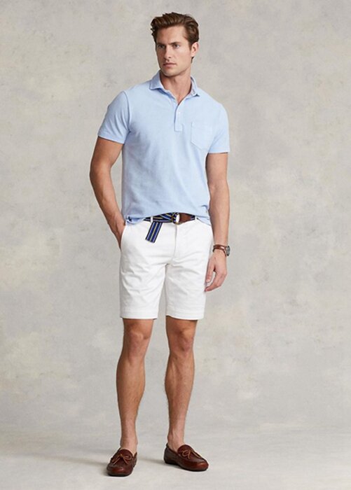 White Men’s Ralph Lauren Stretch Slim Fit Chino Shorts White Men’s Ralph Lauren Stretch Slim Fit Chino Shorts