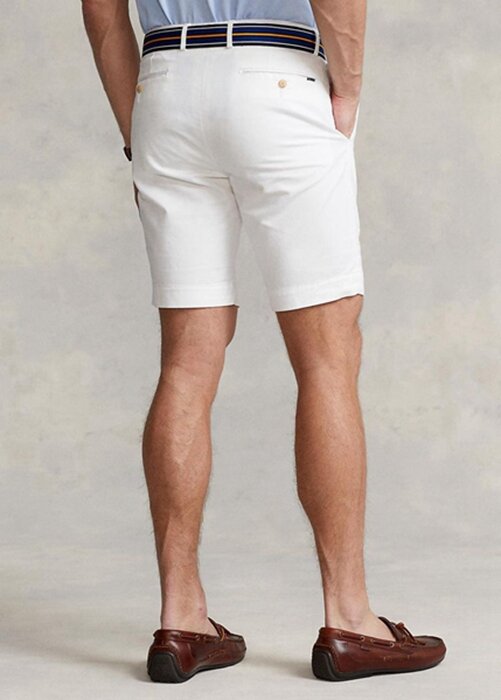 White Men’s Ralph Lauren Stretch Slim Fit Chino Shorts White Men’s Ralph Lauren Stretch Slim Fit Chino Shorts