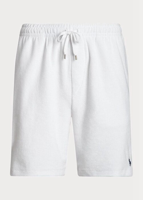 White Men’s Ralph Lauren Terry Drawstring Shorts White Men’s Ralph Lauren Terry Drawstring Shorts