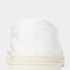 White / Navy Men’s Ralph Lauren Essence 100 Canvas Cap-Toe Sneakers